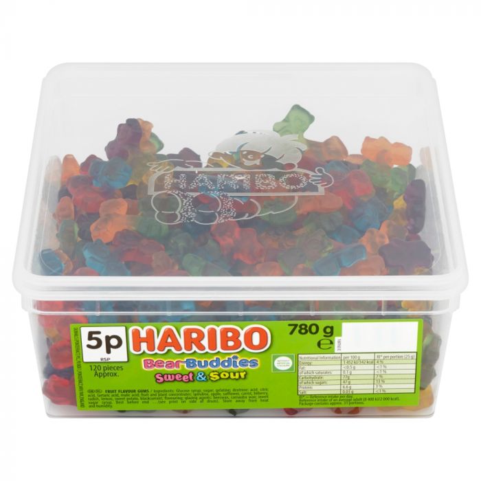 Haribo Bear Buddies Sweet And Sour Tubs - Buy Online